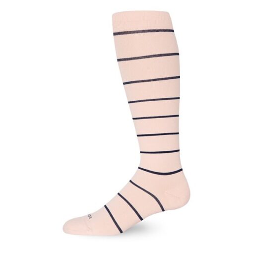 Adult Comrad the Companions Stripes Compression Knee High Socks Medium Rose Navy