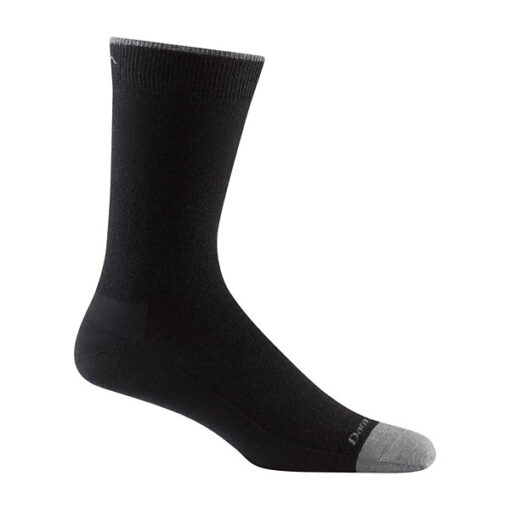 Adult Darn Tough Solid Lightweight Lifestyle Crew Hiking Socks Large Black