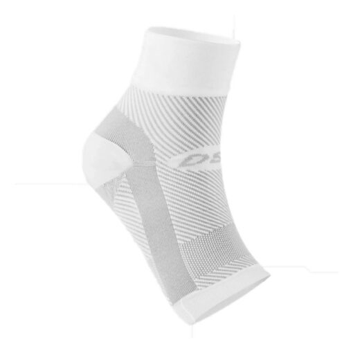 Adult Ing Source OS1st DS6 Night Time Plantar Fasciitis Treatment Sleeve No Show Socks Medium White