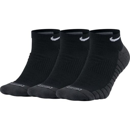 Adult Nike Dry Cushion 3 Pack Ankle Running Socks Medium Black