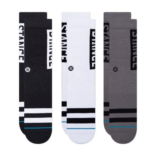 Adult Stance OG 3 Pack Crew Socks Medium Black/White