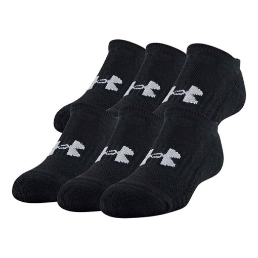 Adult Under Armour Training Cotton 6 Pack Ankle Socks Medium Black