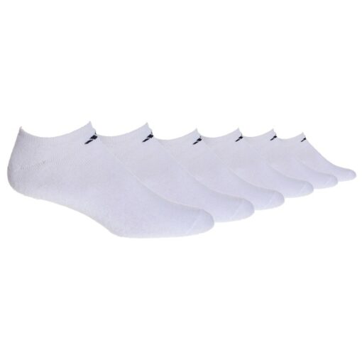 Adult adidas 6 Pack Ankle Running Socks Large White