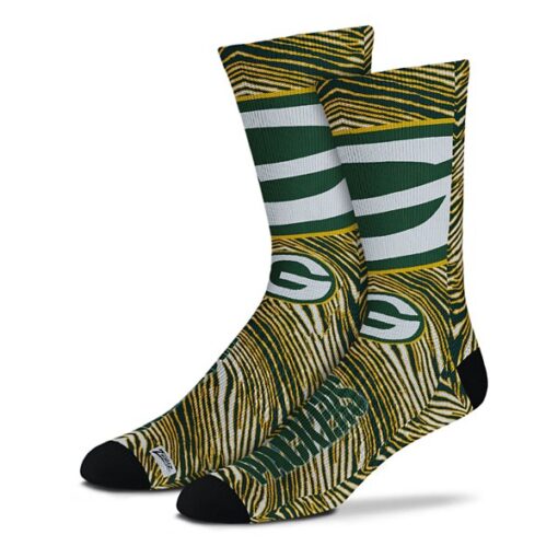 For Bare Feet Green Bay Packers Zubaz Fever Socks