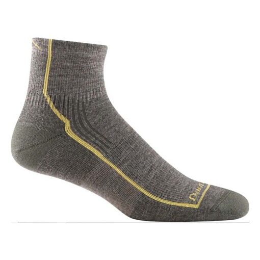 Men's Darn Tough 1/4 Quarter Hiking Socks Large Taupe