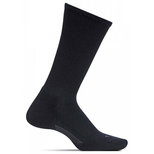 Men's Feetures Casual Rib Cushion Crew Socks Medium Black