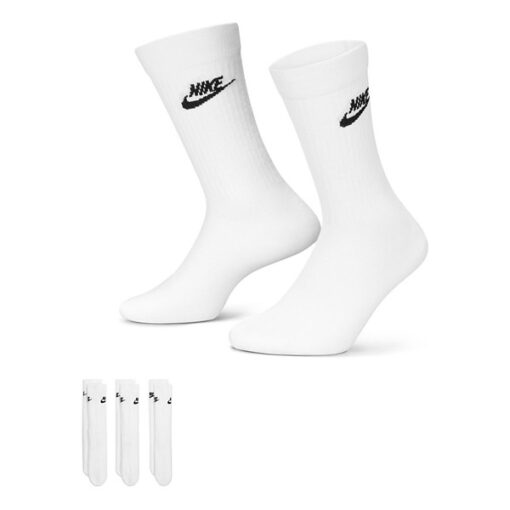 Adult Nike Everyday Essential 3 Pack Crew Socks Large White
