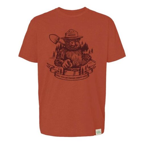 Men's Wild Tribute Smokey Vintage Sustainable Bear T-Shirt Small Earthen