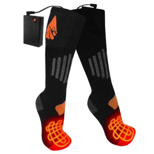 Adult ActionHeat Wool AA Battery Heated Knee High Socks S/M Black