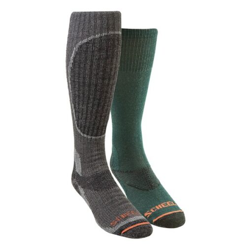 Adult Scheels Outfitters Extreme Cold Weather System 2 Pack Crew Hunting Socks Medium Grey/Green