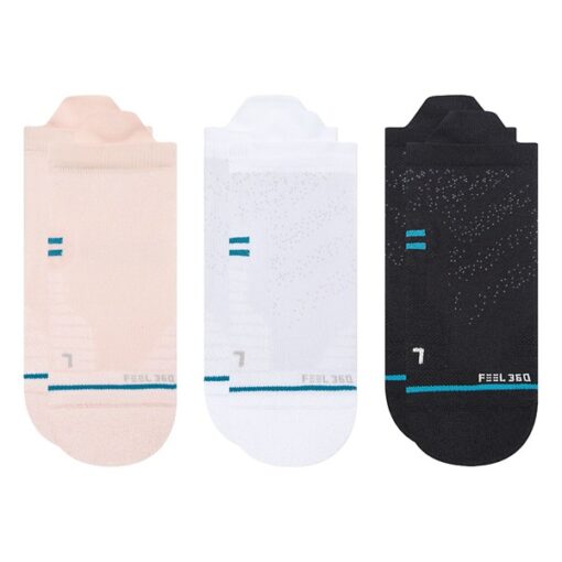 Adult Stance Performance Tab 3 Pack No Show Socks Small Pink