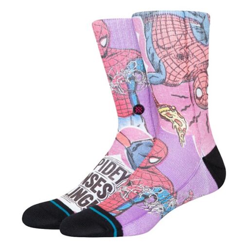Adult Stance X Marvel Spidey Sense Poly Crew Socks Medium Magenta