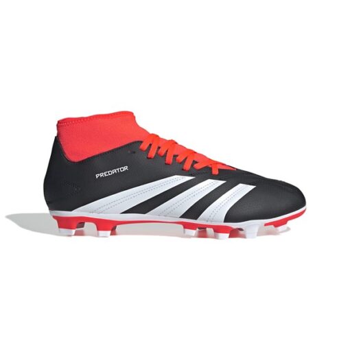 Adult adidas Predator Club Sock Flexible Ground Molded Soccer Cleats M8/W9.5 Black/White/Orange