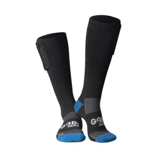 Adult GOBI Heat Tread Heated Knee High Socks L/XL Grey/Blue