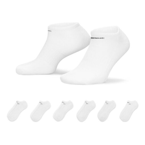 Adult Nike Everyday Cushioned 6 Pack No Show Socks Small White