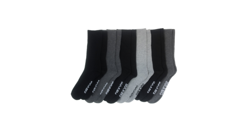 Dockers 1/2 Cushion Athletic Crew Socks, 6 Pack, Men's, Black OS