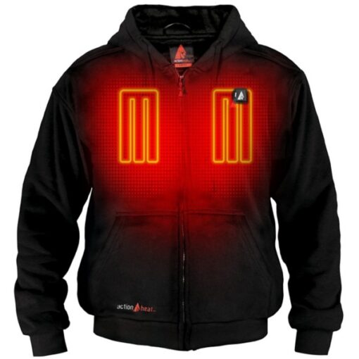 Men's ActionHeat 5V Battery Heated Fleece Jacket XSmall Black