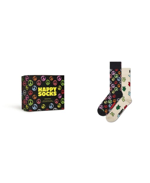 2-Pack Peace Socks Gift Set - Black