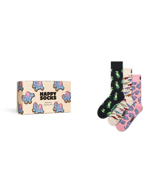 3-Pack Elephant Socks Gift Set - Black