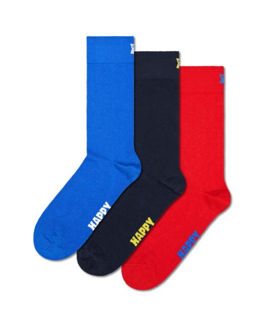 3-Pack Solid Socks - Blue