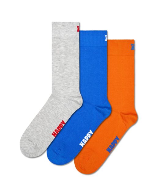 3-Pack Solid Socks - Gray