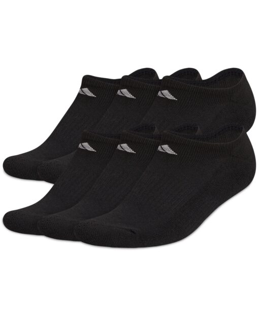 Adidas Women's 6-Pk. Athletic Cushioned No-Show Socks - Black/aluminum