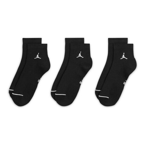 Adult Nike Jordan Everyday 3 Pack Ankle Socks Medium Black