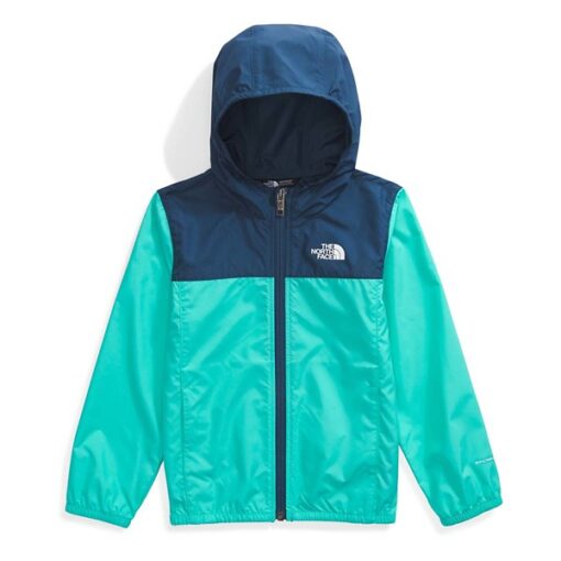 Kids' The North Face Never Stop Hooded WindWall Rain Jacket 5Y Aqua