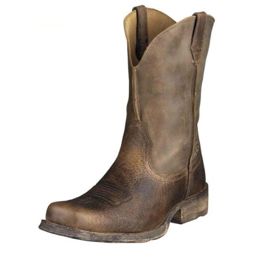 Men's Ariat Rambler Square-Toe Western Boots 7 Brown