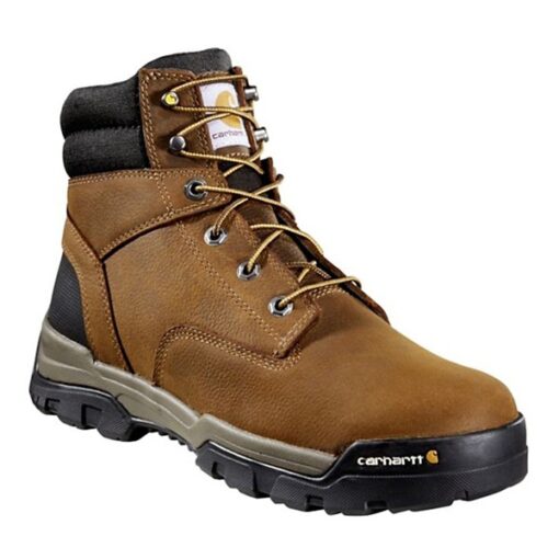 Men's Carhartt Ground Force Safety Toe Work Boots 8 Bison Brown Oil Tan