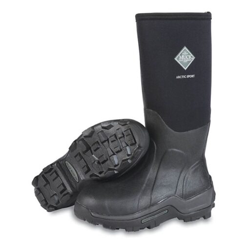 Men's Muck Arctic Sport Steel Toe Waterproof Insulated Work Boots 7 Black
