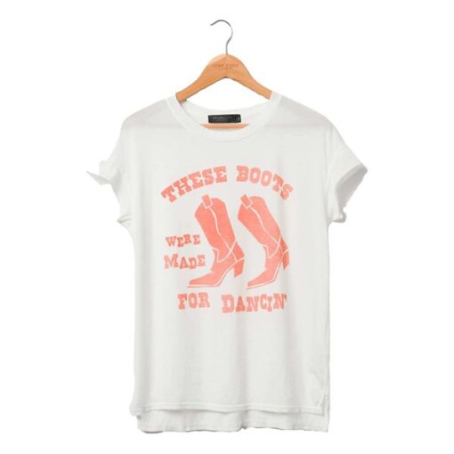 Women's Junk Food These Boots Were Made For Dacin Easy T-Shirt XSmall Vintage White
