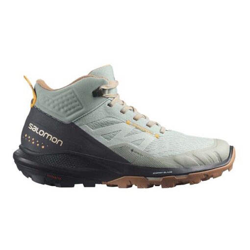 Women's Salomon Outpulse Mid GTX Hiking Boots 7 Wrought Iron/Ebony/Blazing Orange