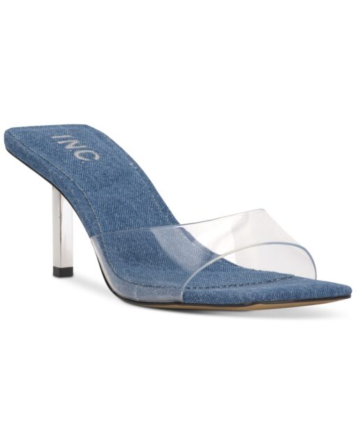 I.n.c. International Concepts Dalea Slide Dress Sandals, Created for Macy's - Clear/Denim
