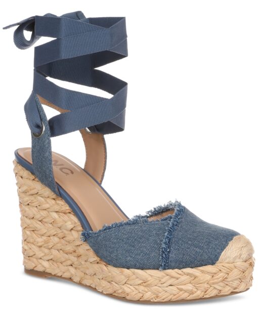 I.n.c. International Concepts Moniquee Espadrille Wedge Sandals, Created for Macy's - Denim
