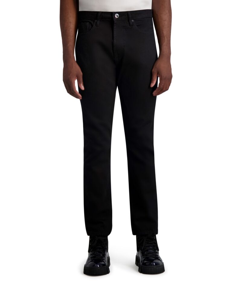 Karl Lagerfeld Paris Men’s Denim 5 Pocket Pants – Black