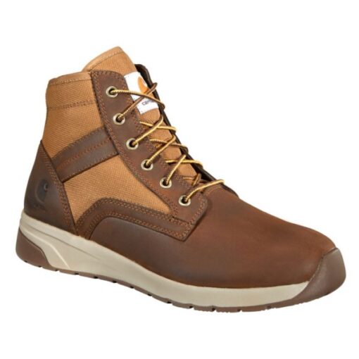 Men's Carhartt Force 5in Nano Comp Toe Sneaker Work Boots 8.5 Brown Leather/Tan Duck