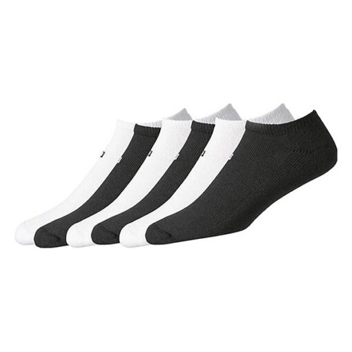 Men's FootJoy ComfortSof Low Cut 6-Pack Assorted Socks Golf Shoes 7-12 White/Black