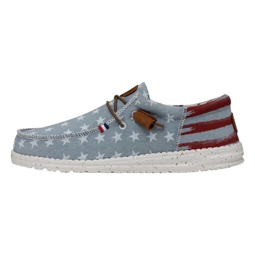 Men's HEYDUDE Wally Americana Shoes 8 Denim Star