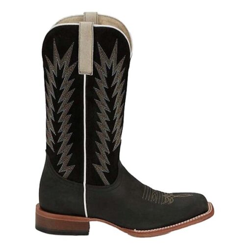 Men's Justin Brands Hombre 13" Suede Western Boots 9 Black