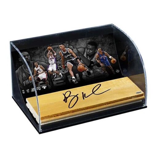 Penny Hardaway Autographed NBA Game-Used Floor With "Career Collage" Curve Display Case & Print