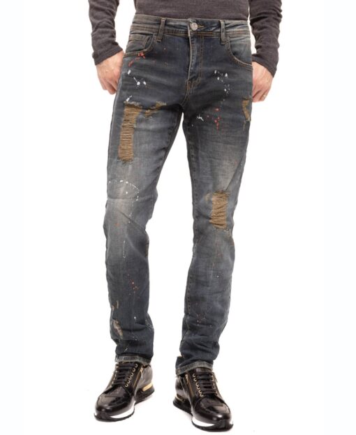 Ron Tomson Men's Modern Sepia Denim Jeans - Indigo