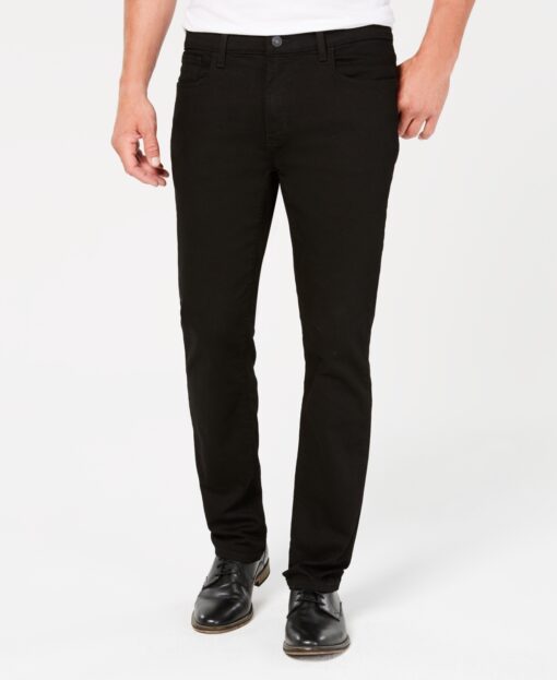 Tommy Hilfiger Men's Big & Tall Straight Fit Stretch Jeans - Black Denim