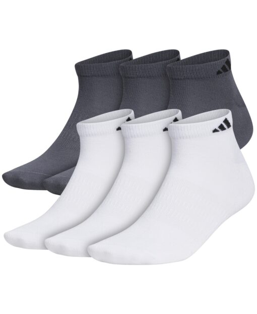 adidas Men's 6-Pk. Superlite Ii Low-Cut Socks - White/ Black/ Onix Grey