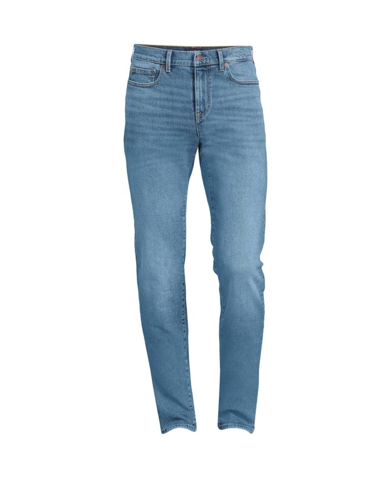 Lands’ End Men’s Recover 5 Pocket Straight Fit Denim Jeans – Blue cruiser