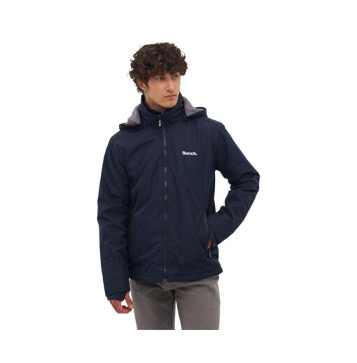 Men's Hawn Double-Faced Ripstop Hooded Bomber Jacket - Dk navy