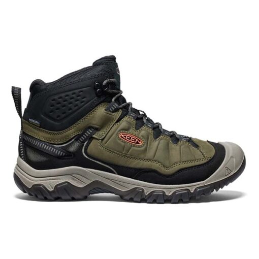 Men's KEEN Targhee IV Mid Hiking Boots 9.5 Dark Olive/Gold Flame